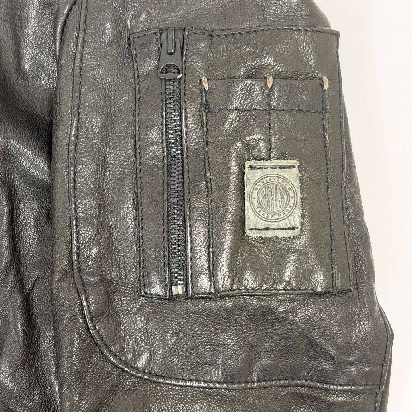 REPLAY Leather Flight Style Jacket