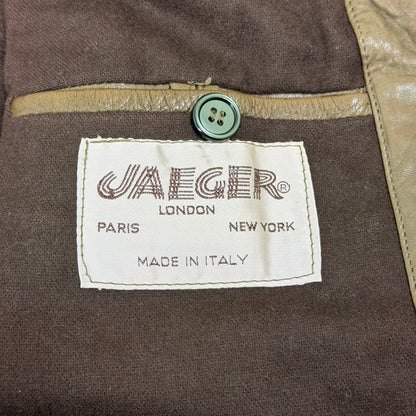 JAEGER Leather Military Style Bomber Jacket