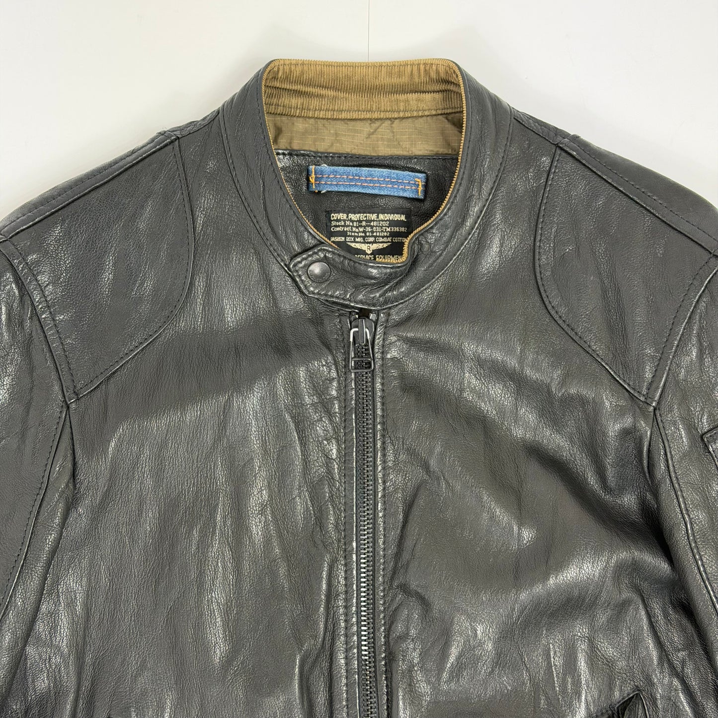 REPLAY Leather Flight Style Jacket