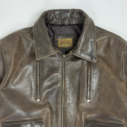 AVIATRIX Leather Bomber Jacket