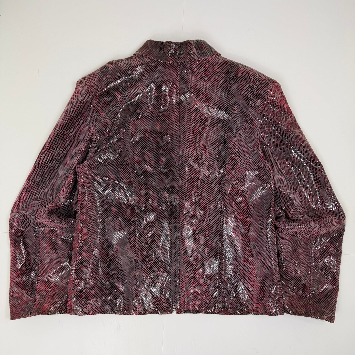 REAL LEATHER Snake Skin Effect Jacket